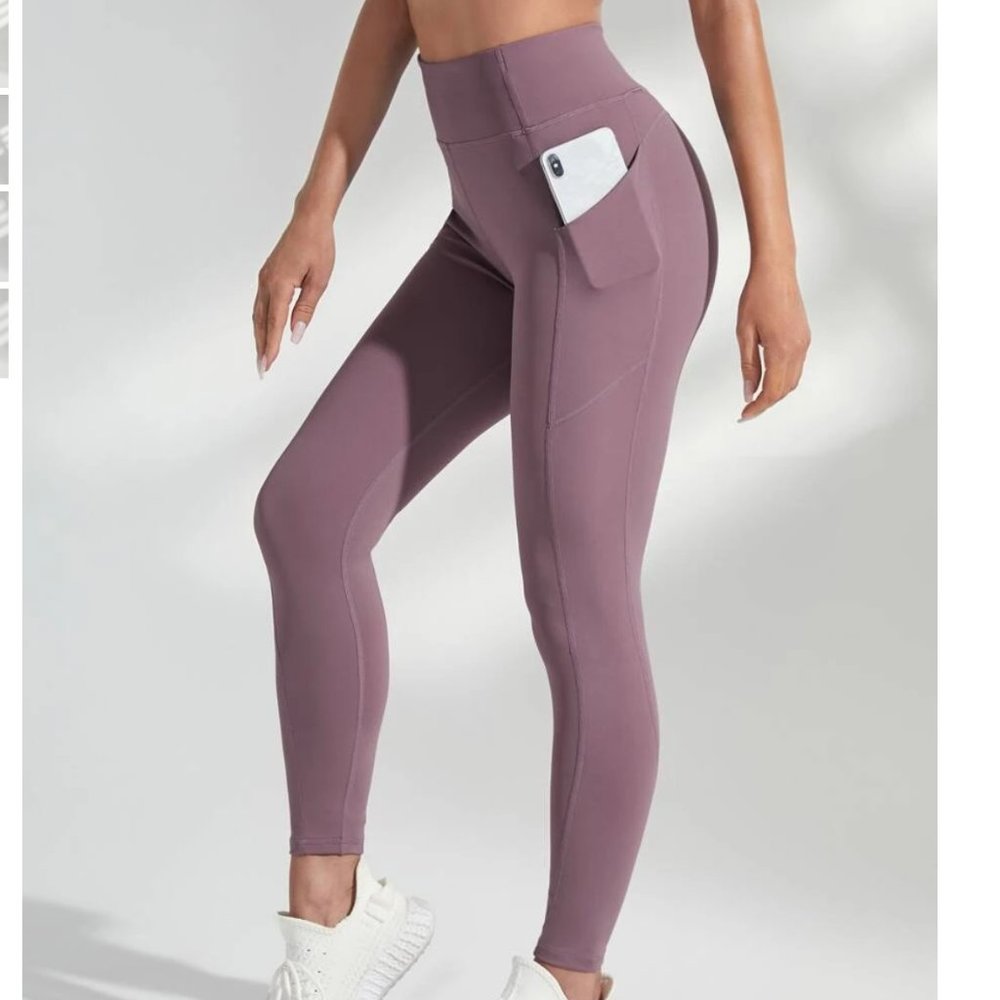 High-Waist Purple Sports Leggings